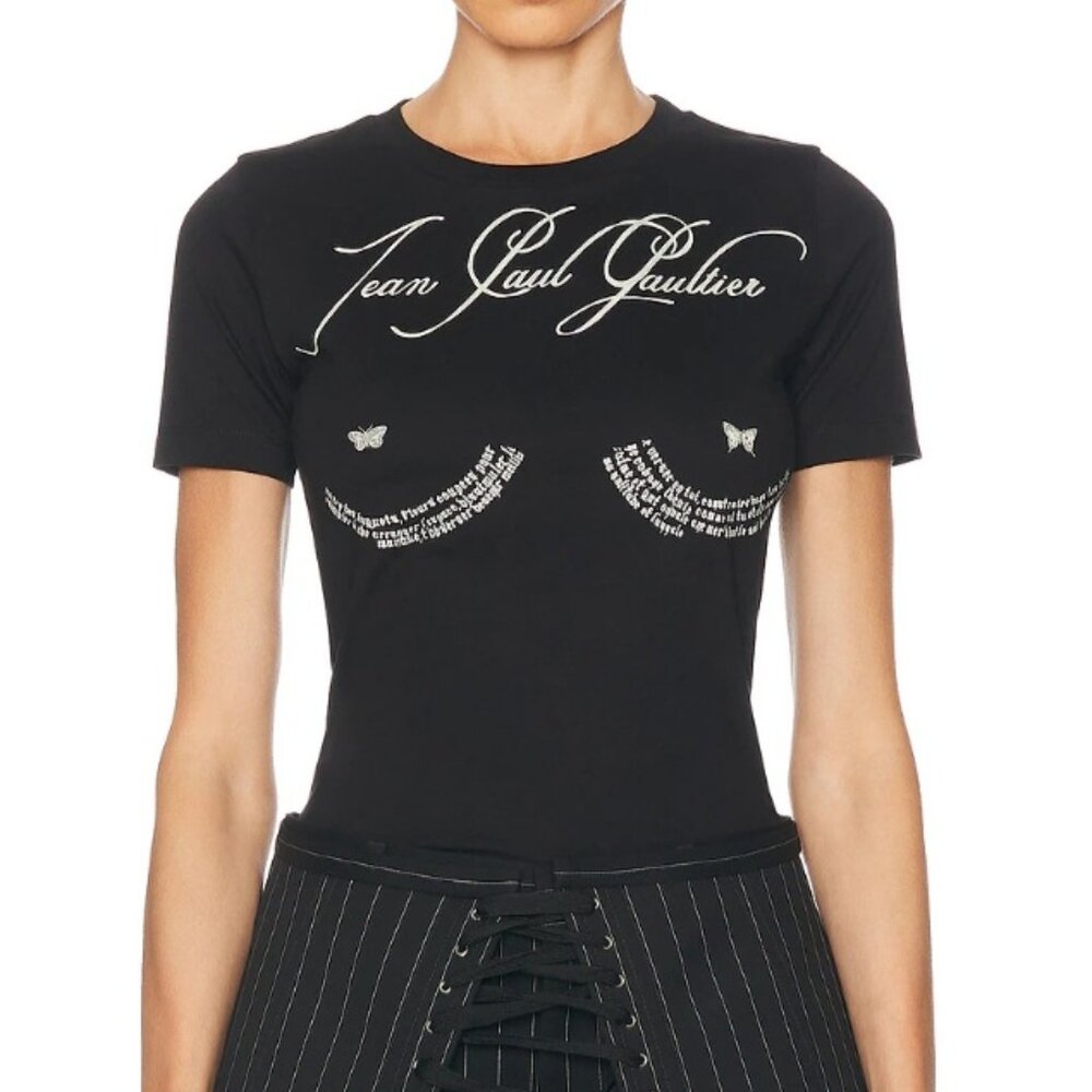 Jean Paul Gaultier  The Black Tattoo Poem Tshirt